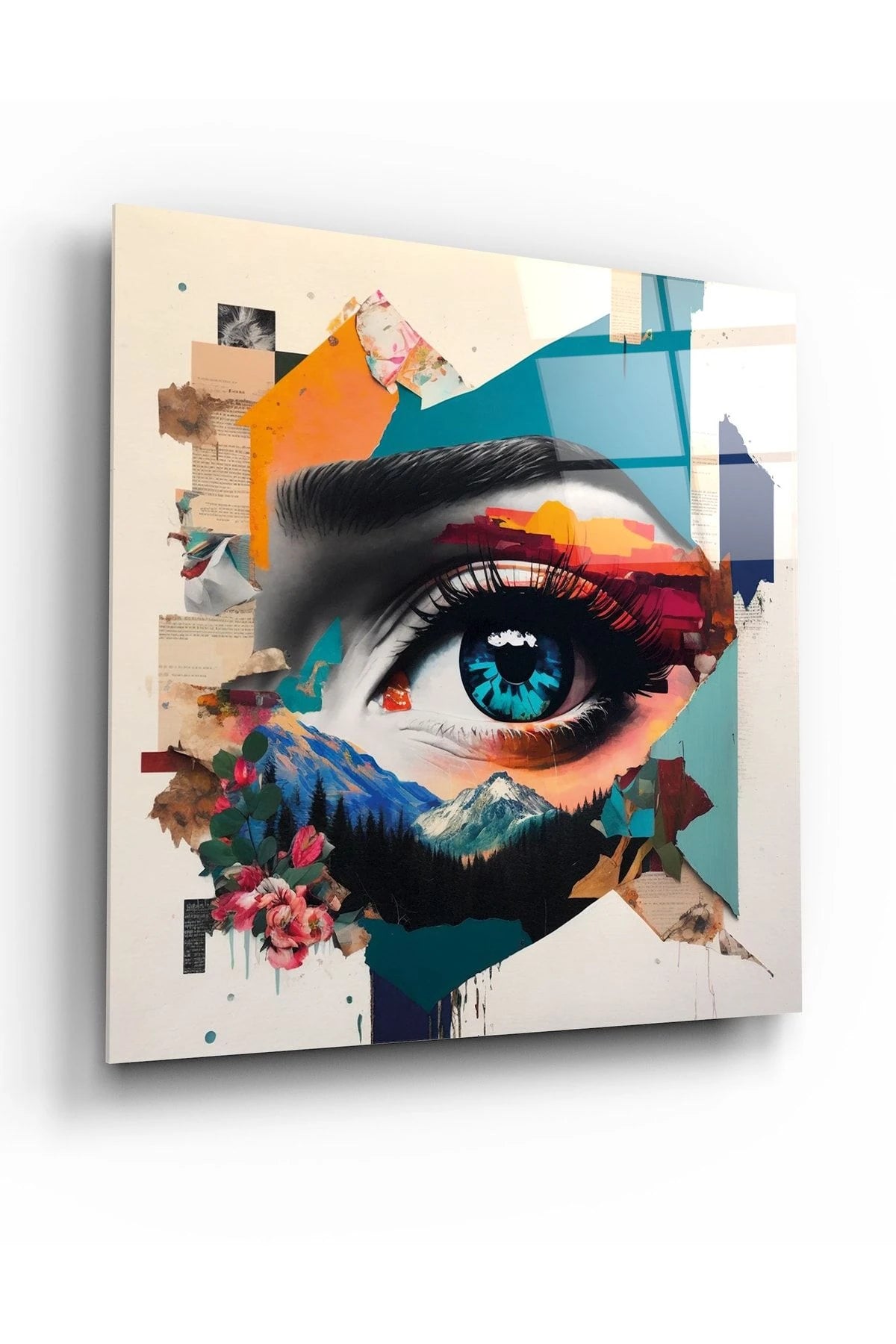 Occhio Blu Quadro in Vetro Temperato