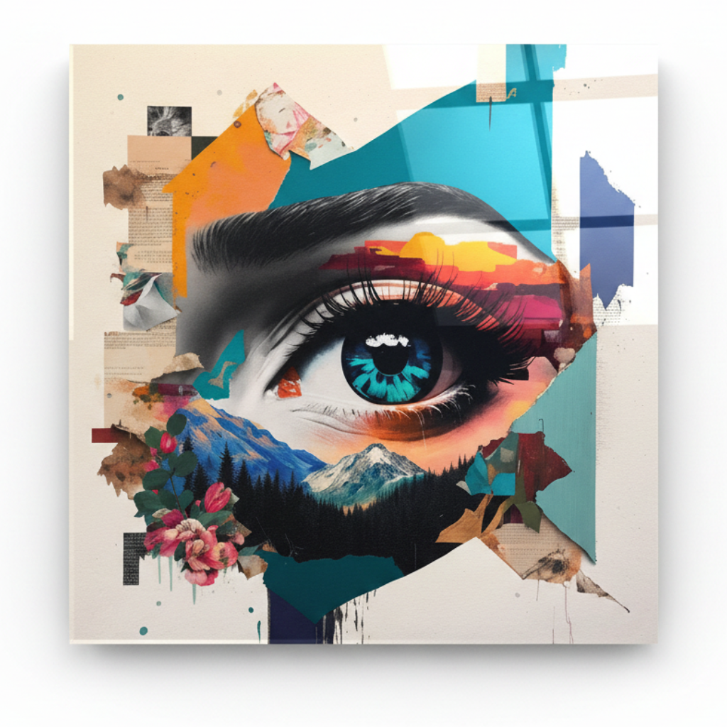 Occhio Blu Quadro in Vetro Temperato