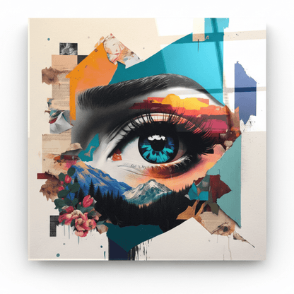 Occhio Blu Quadro in Vetro Temperato