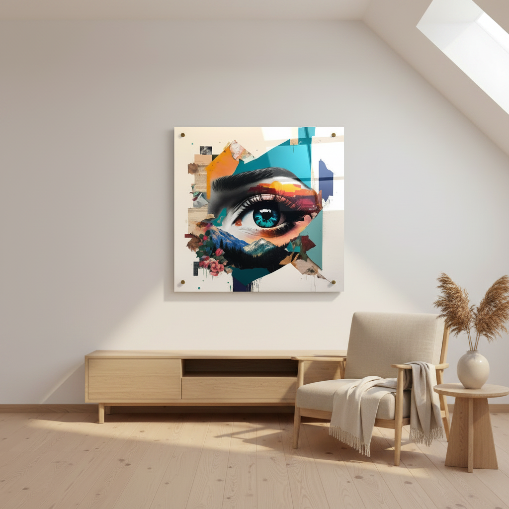 Occhio Blu Quadro in Vetro Temperato