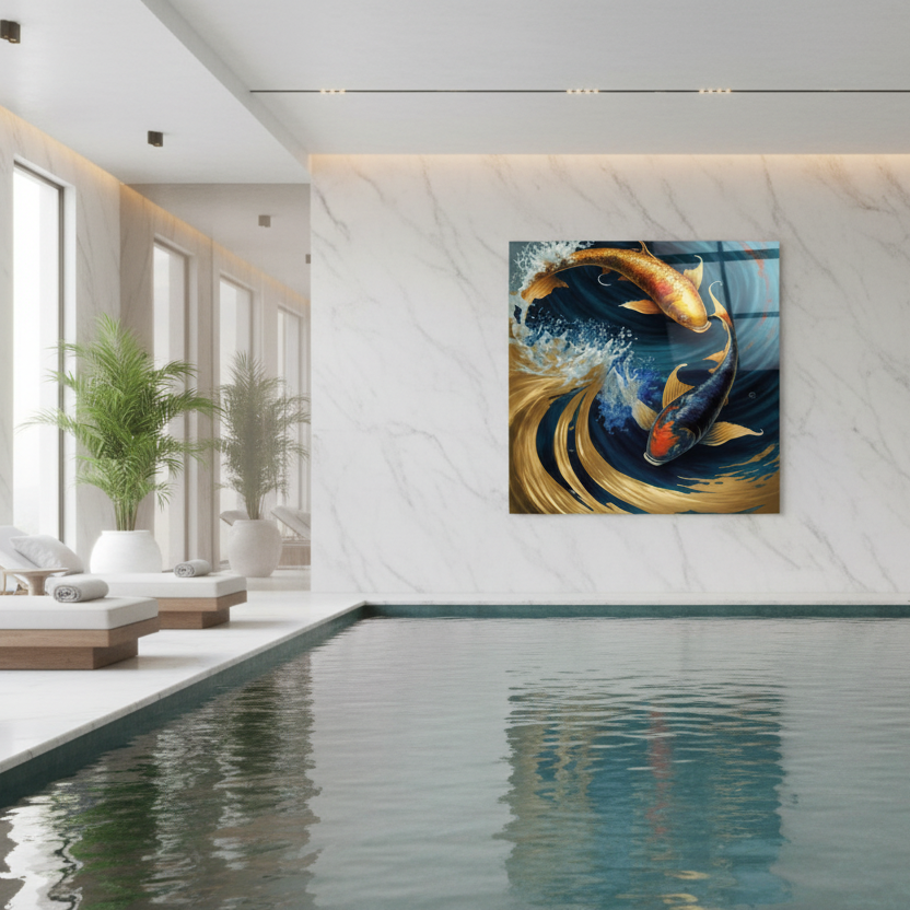 Pesce Colorato Quadro in Vetro Temperato