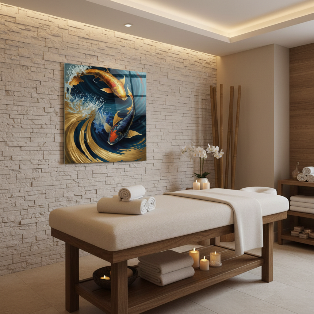 Pesce Colorato Quadro in Vetro Temperato