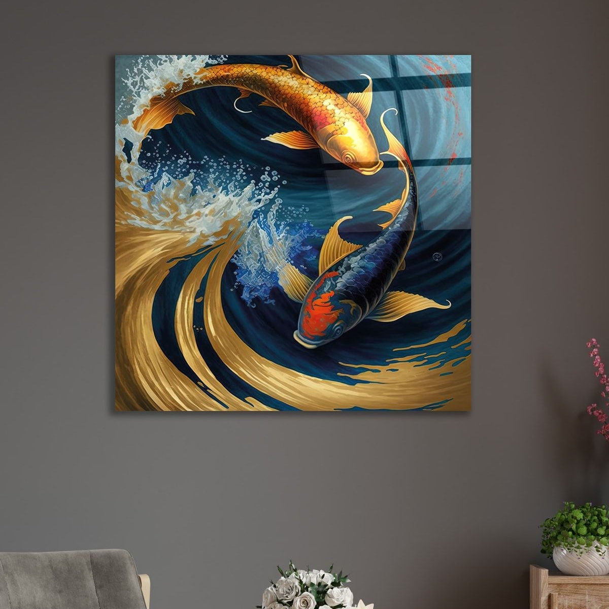 Pesce Colorato Quadro in Vetro Temperato