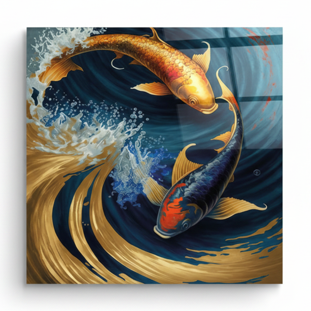 Pesce Colorato Quadro in Vetro Temperato