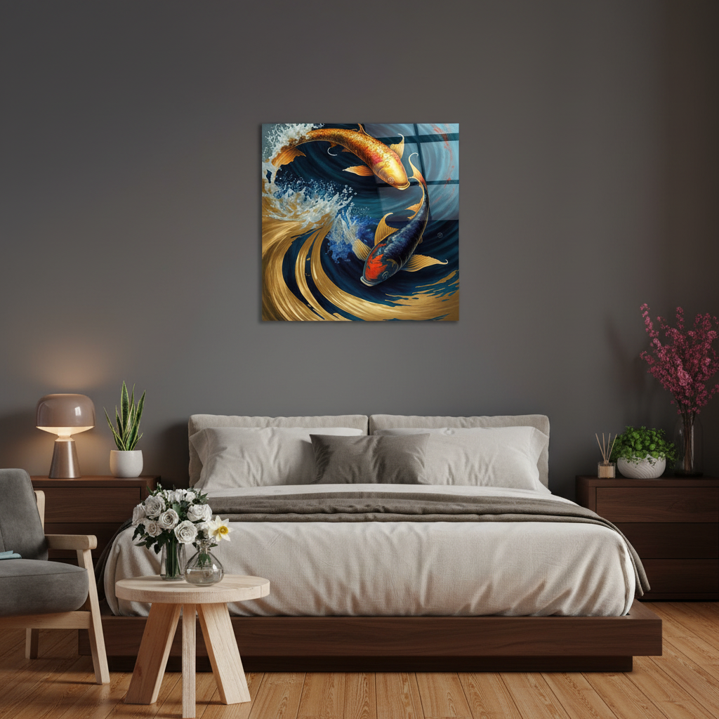 Pesce Colorato Quadro in Vetro Temperato