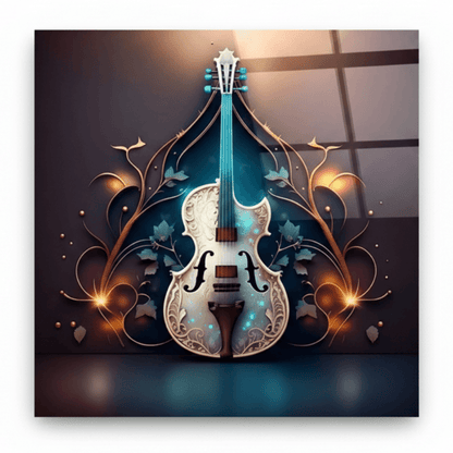 Enchanted Violin Glass Wall Art