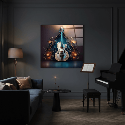 Enchanted Violin Glass Wall Art