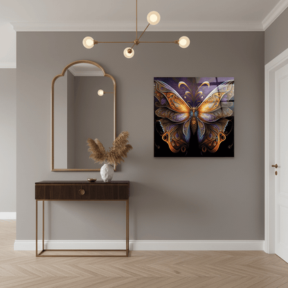 Farfalla Mistica Quadro in Vetro Temperato