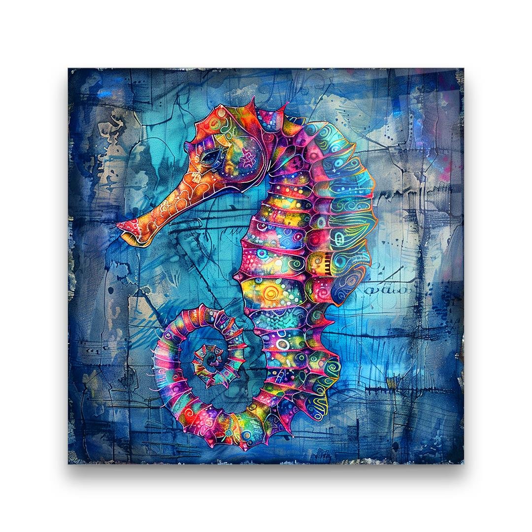 Cavalluccio Marino Quadro in Vetro Temperato