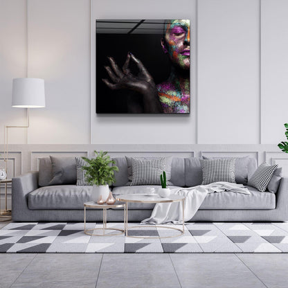 Woman Portrait Glass Wall Art - LUXARTDECO