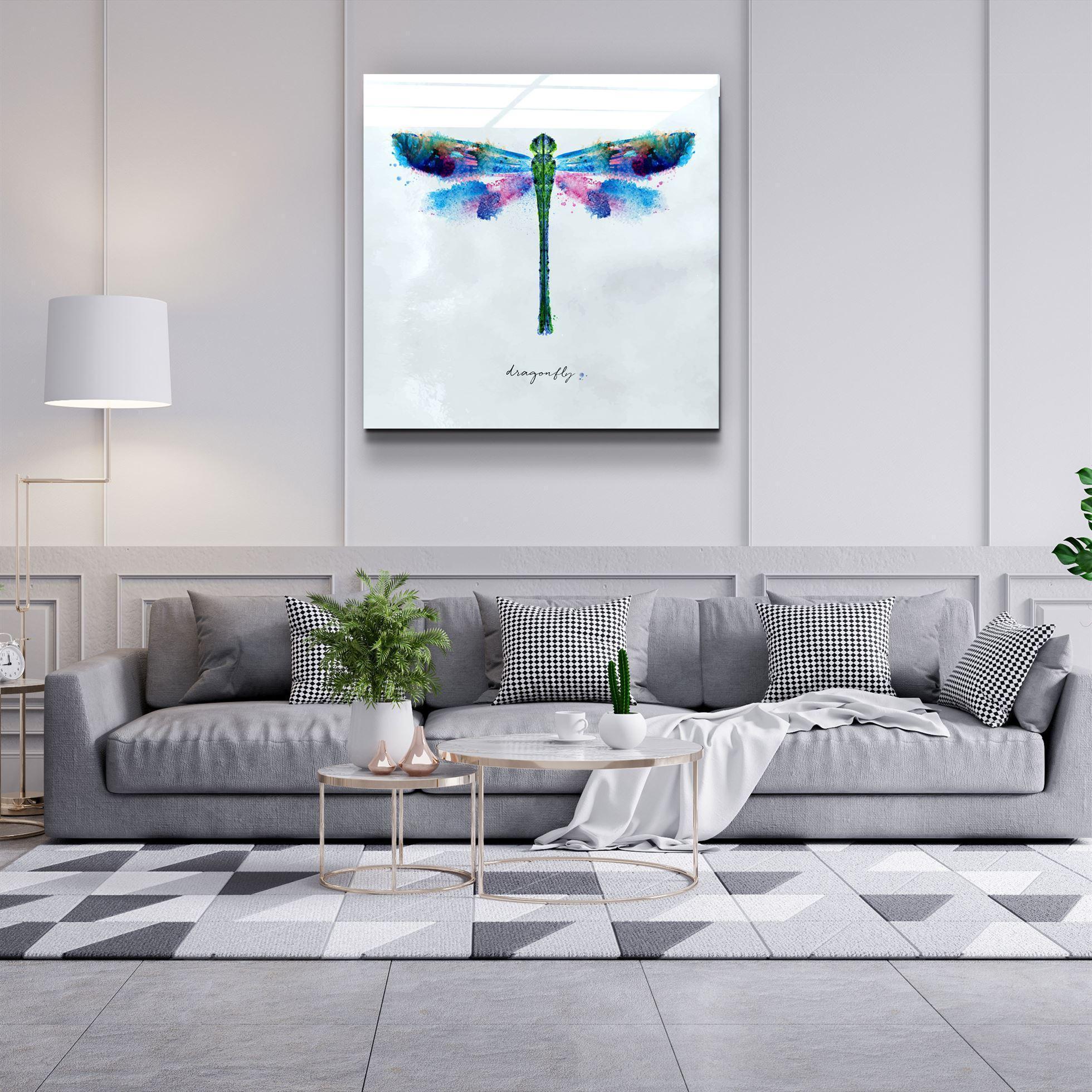 Dragonfly Glass Wall Art - LUXARTDECO