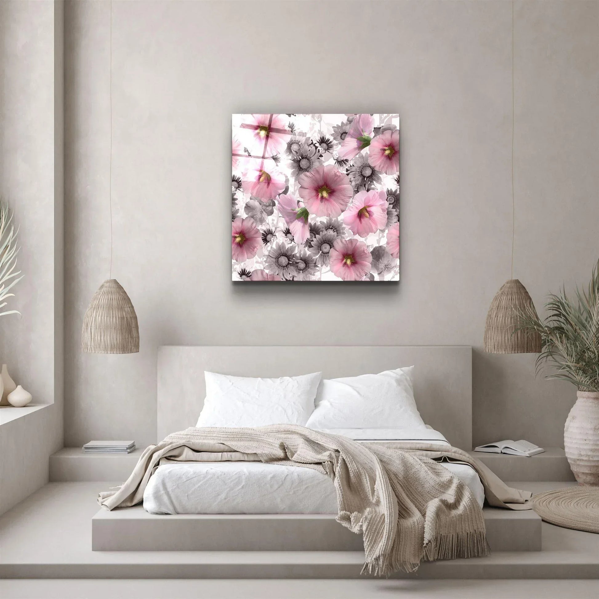 Flower Glass Wall Art - LUXARTDECO