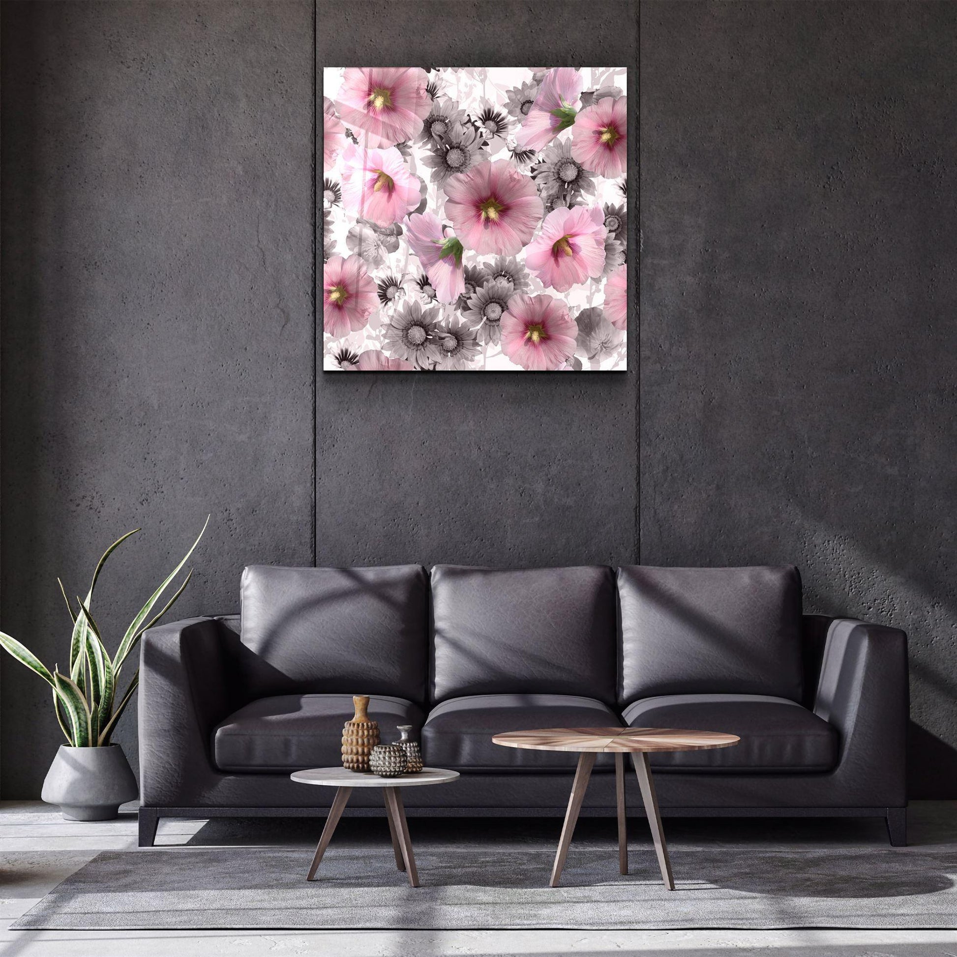 Flower Glass Wall Art - LUXARTDECO