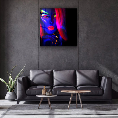Woman Portrait Glass Wall Art - LUXARTDECO