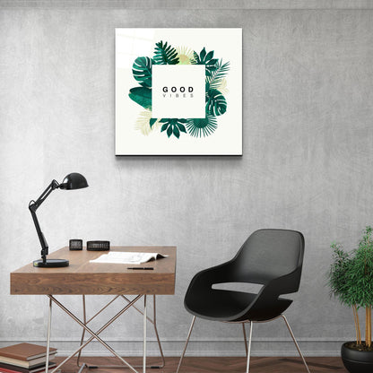 Good Feelings Glass Wall Art - LUXARTDECO
