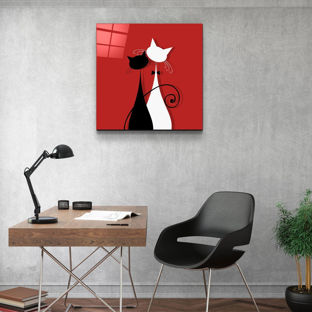 Cats Glass Wall Art - LUXARTDECO