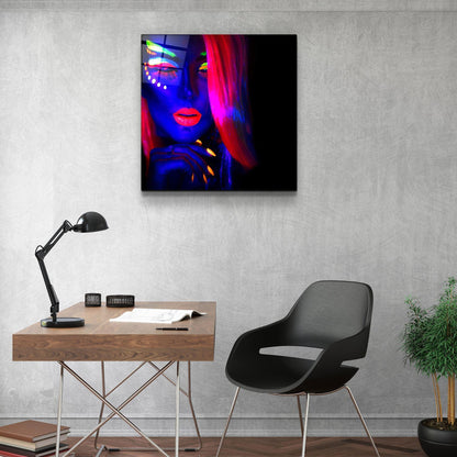 Woman Portrait Glass Wall Art - LUXARTDECO