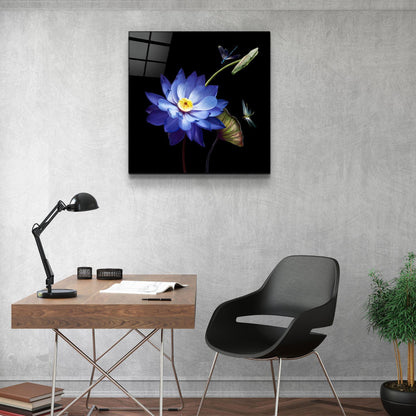 Lotus Glass Wall Art - LUXARTDECO