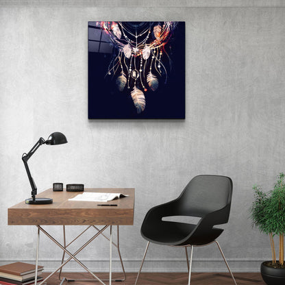 Dreamcatcher Glass Wall Art - LUXARTDECO