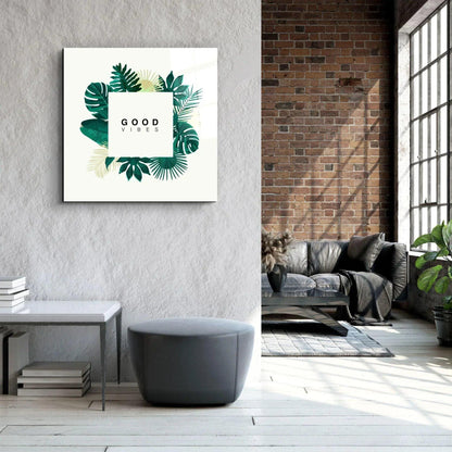 Good Feelings Glass Wall Art - LUXARTDECO