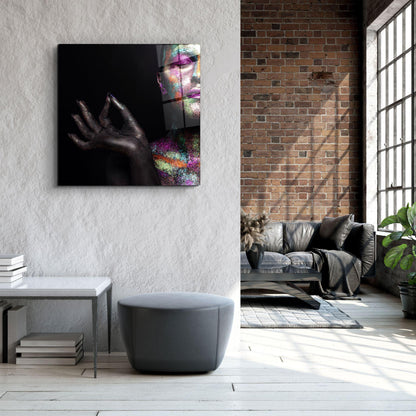 Woman Portrait Glass Wall Art - LUXARTDECO
