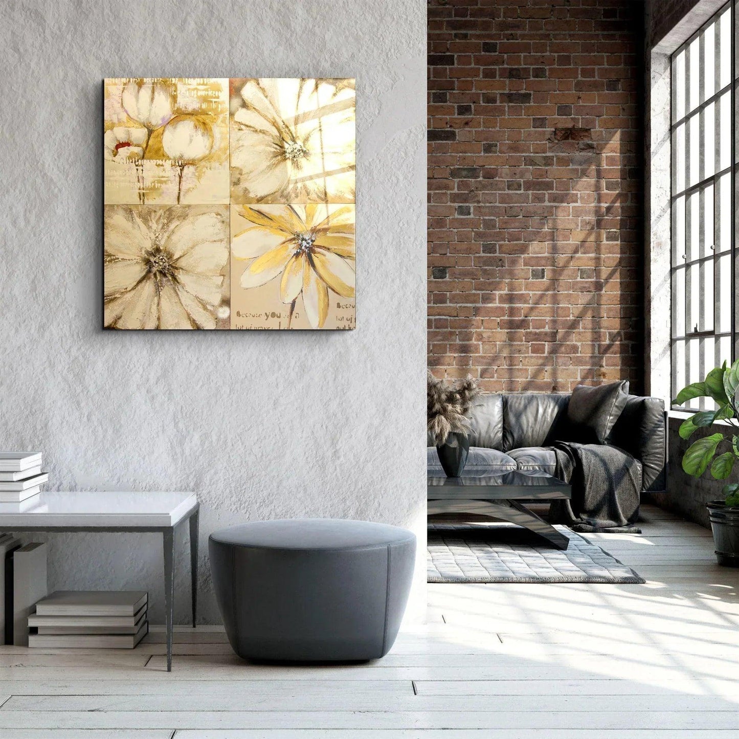 Flowers Glass Wall Art - LUXARTDECO