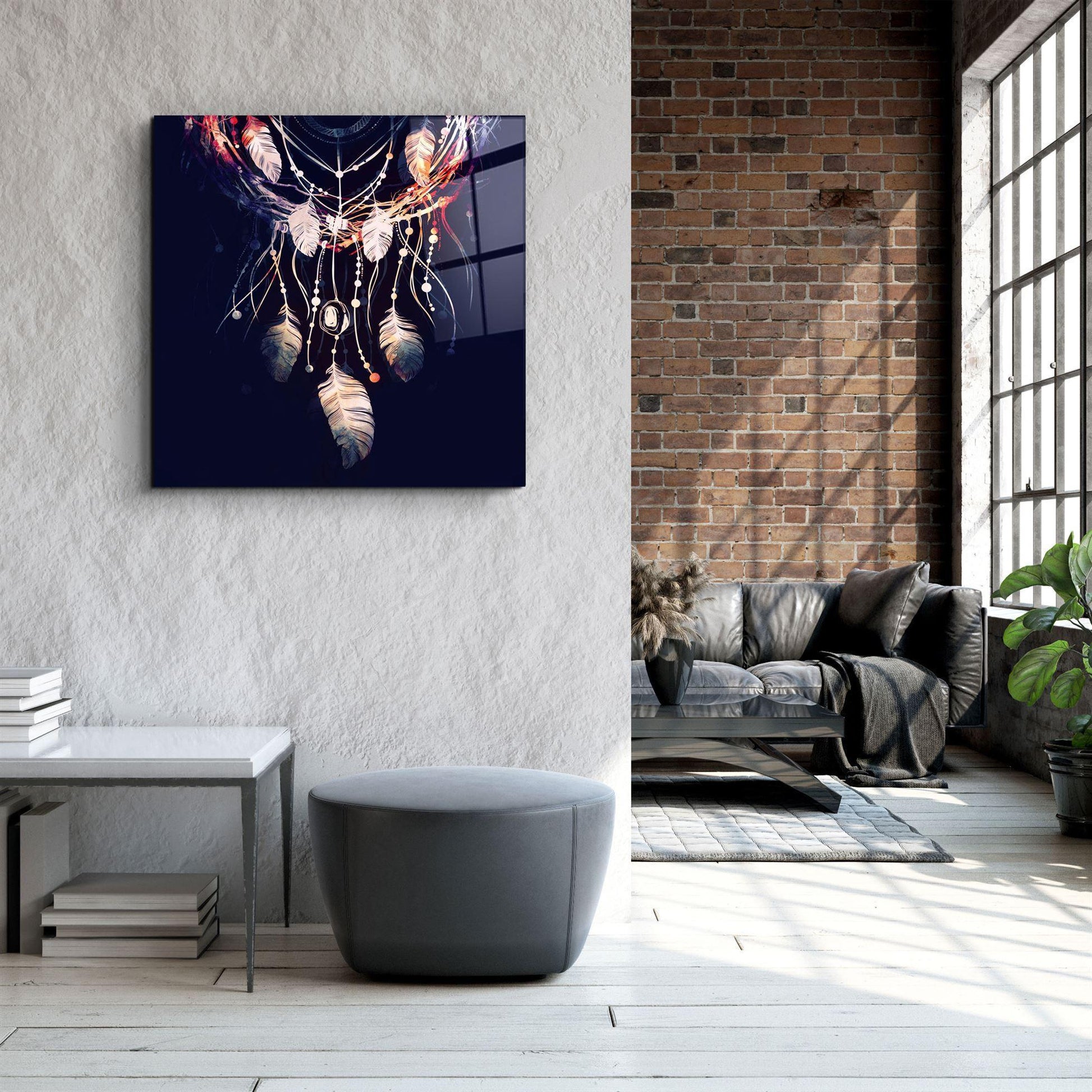 Dreamcatcher Glass Wall Art - LUXARTDECO