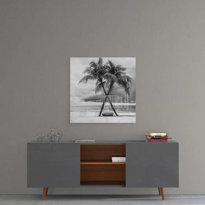 Palm Trees Glass Wall Art - LUXARTDECO