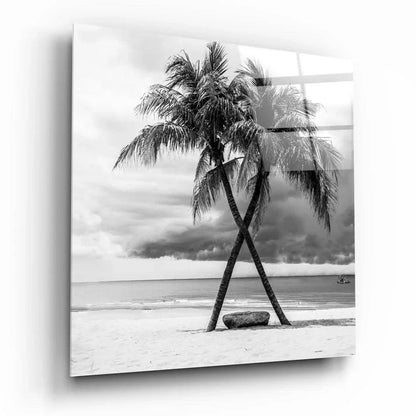 Palm Trees Glass Wall Art - LUXARTDECO