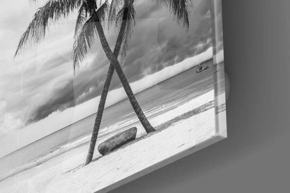 Palm Trees Glass Wall Art - LUXARTDECO