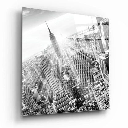 New York Glass Wall Art - LUXARTDECO