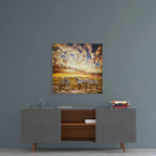 Zebras Glass Wall Art - LUXARTDECO