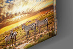 Zebras Glass Wall Art - LUXARTDECO