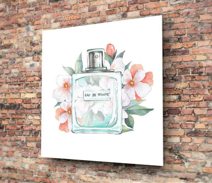 Eau De Toilette Glass Wall Art - LUXARTDECO