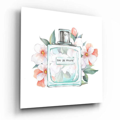 Eau De Toilette Glass Wall Art - LUXARTDECO