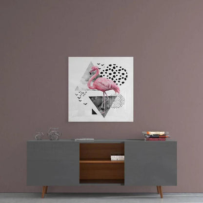 Flamingo Glass Wall Art - LUXARTDECO