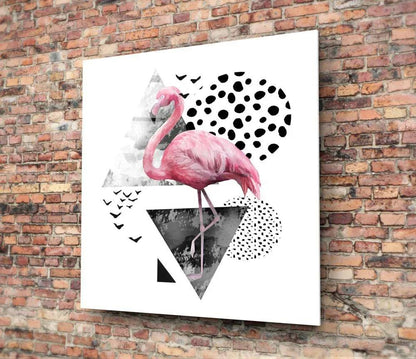 Flamingo Glass Wall Art - LUXARTDECO