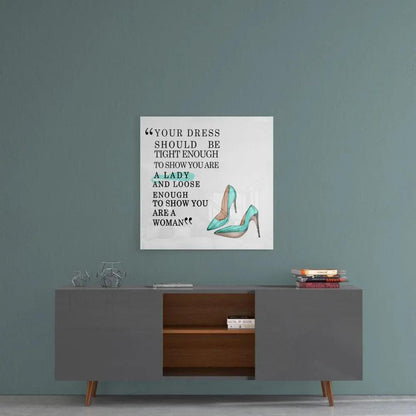 Dress Glass Wall Art - LUXARTDECO