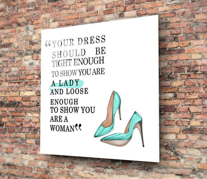 Dress Glass Wall Art - LUXARTDECO