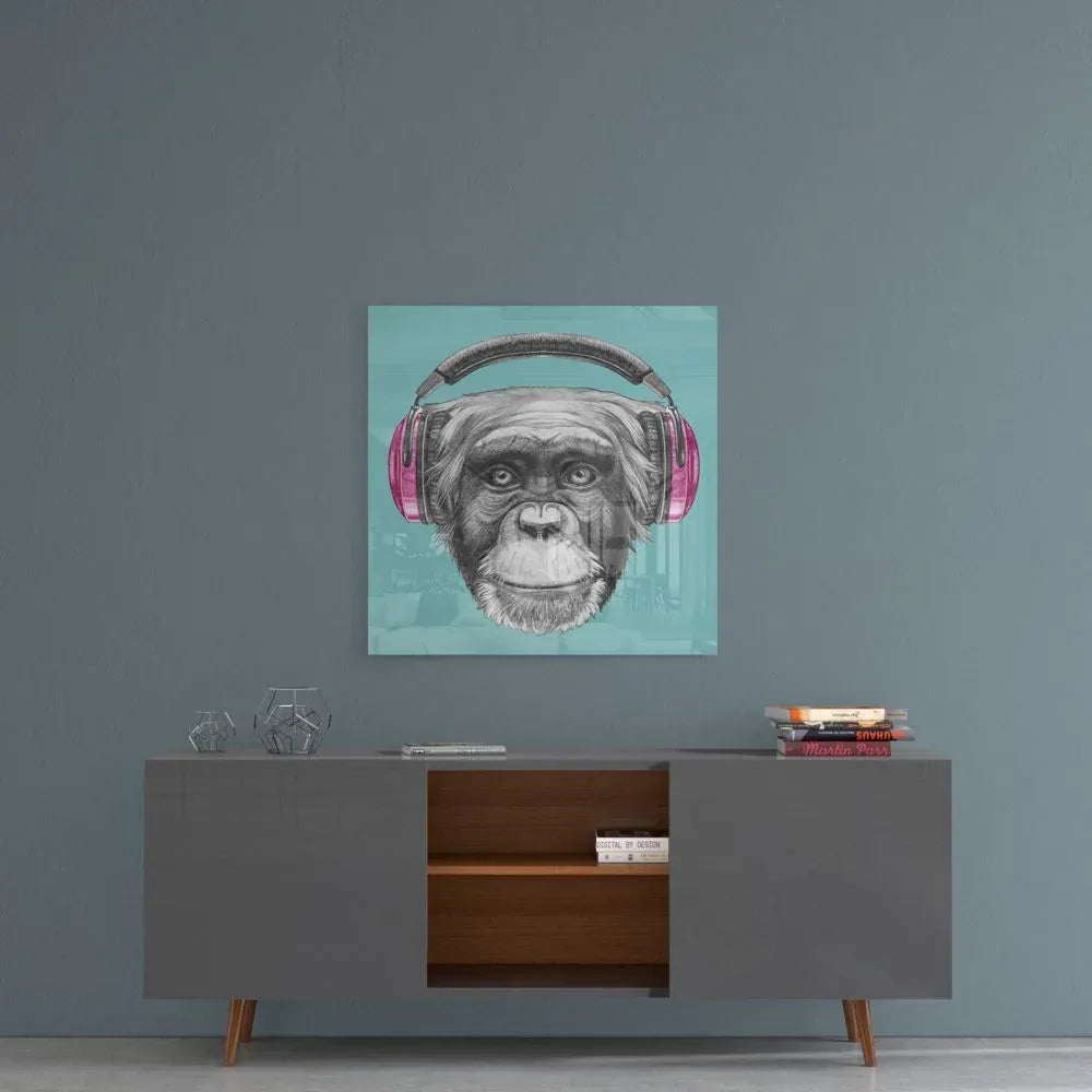 Monkey Glass Wall Art - LUXARTDECO