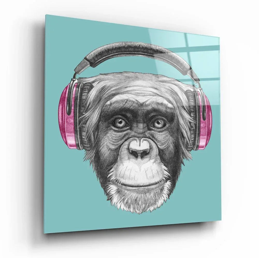 Monkey Glass Wall Art - LUXARTDECO