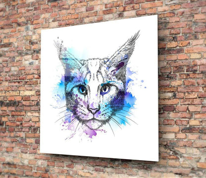 Cat Glass Wall Art - LUXARTDECO