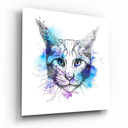 Cat Glass Wall Art - LUXARTDECO