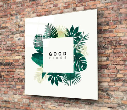 Good Feelings Glass Wall Art - LUXARTDECO