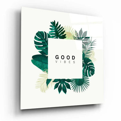 Good Feelings Glass Wall Art - LUXARTDECO