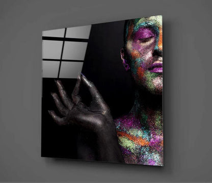 Woman Portrait Glass Wall Art - LUXARTDECO