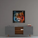 Tiger Glass Wall Art - LUXARTDECO