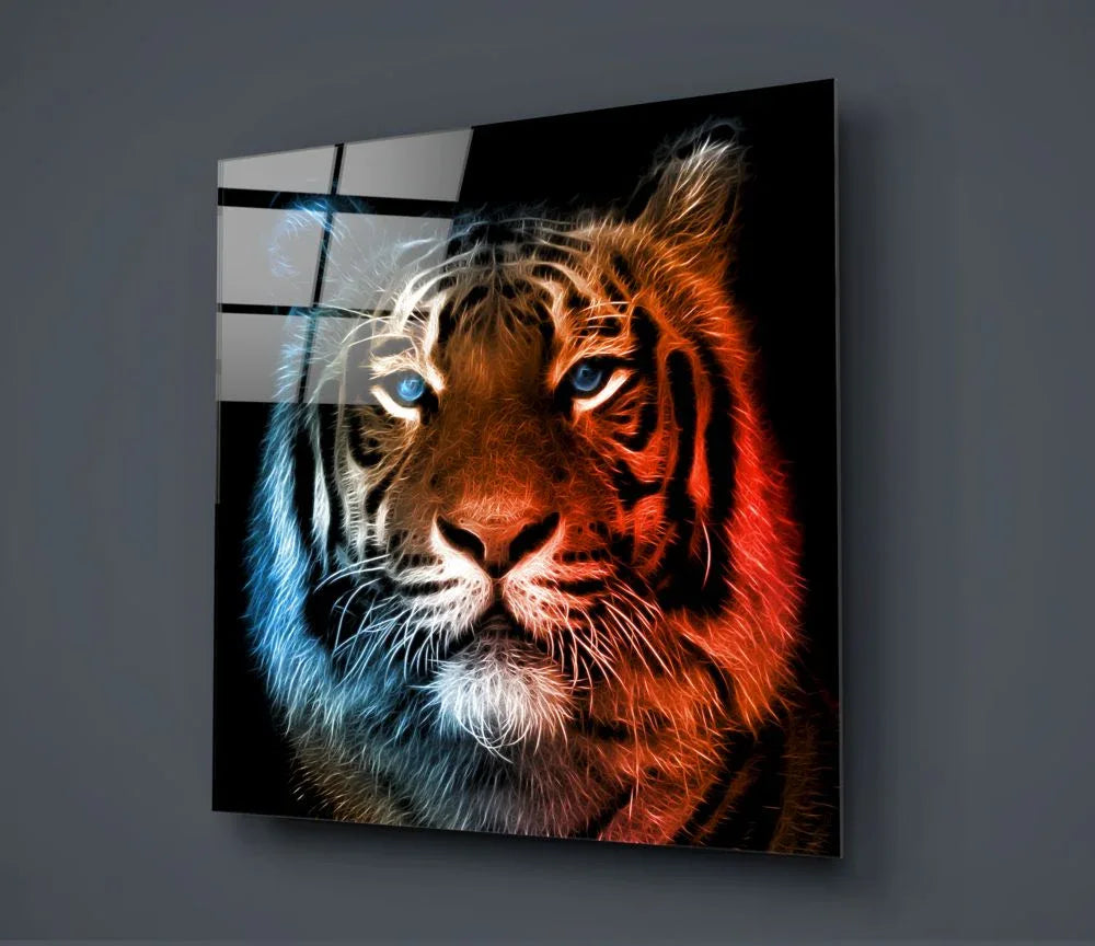 Tiger Glass Wall Art - LUXARTDECO