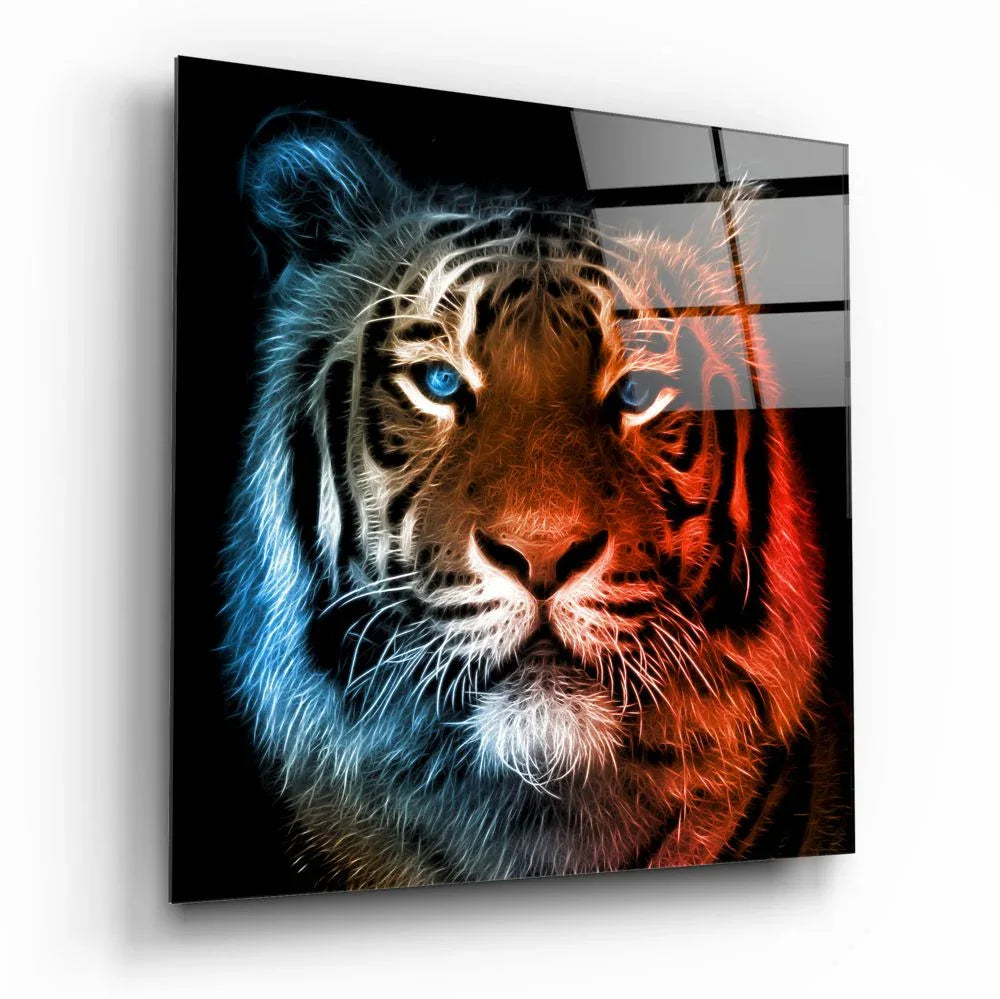 Tiger Glass Wall Art - LUXARTDECO