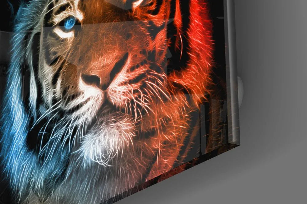 Tiger Glass Wall Art - LUXARTDECO